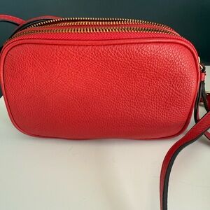 Banana Republic Red Leather Crossbody Bag - Small Contemporary Purse NWT
